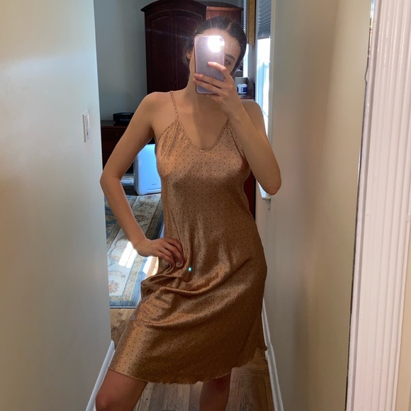 Bronze polka dot midi dress - Picture 4 of 4